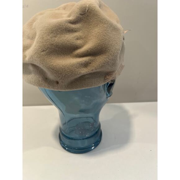 Vintage 1950s-60s Wool Hat w Blusher Veil JL - Picture 6 of 9